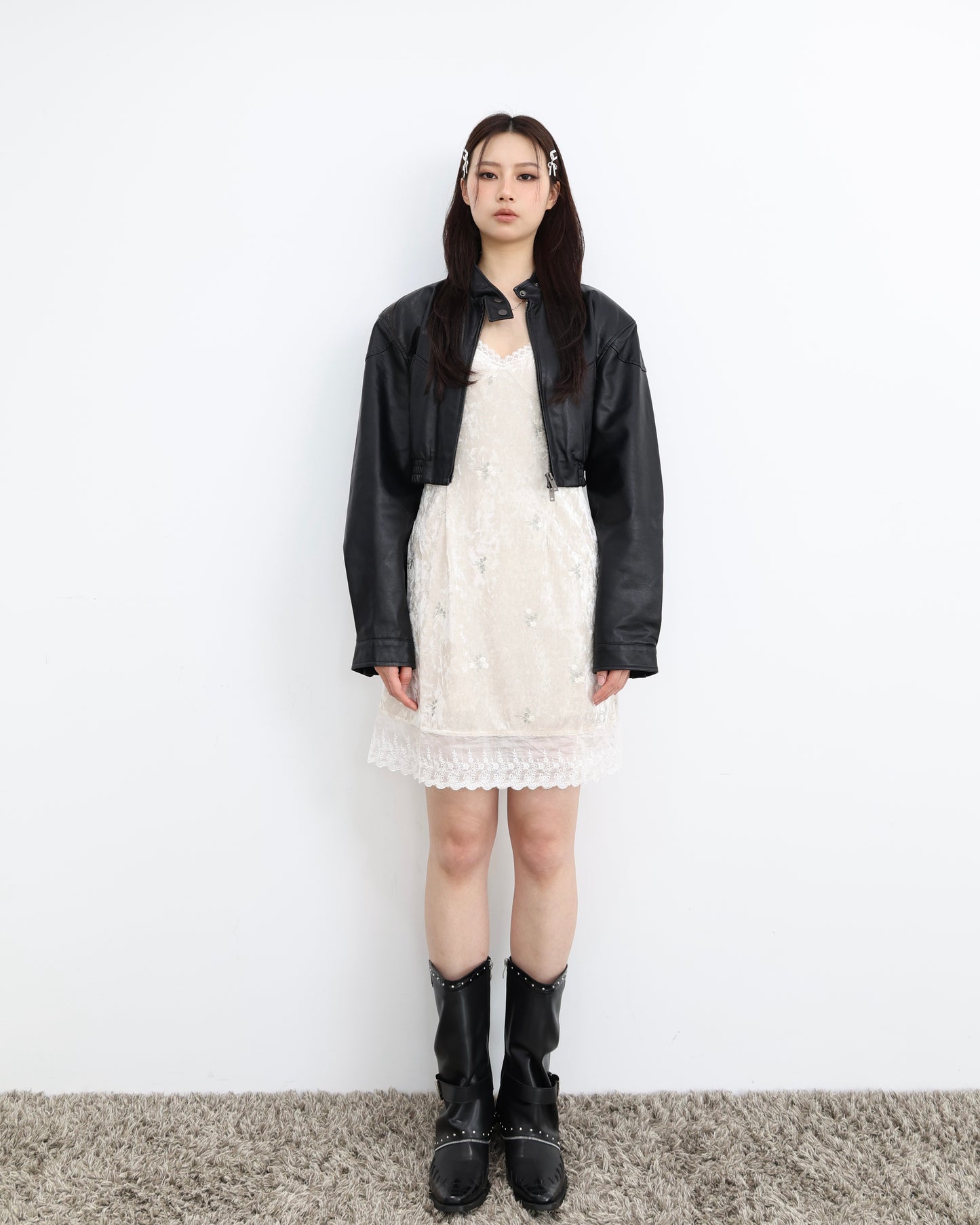 25102 - 皮革短版外套(四季可穿)