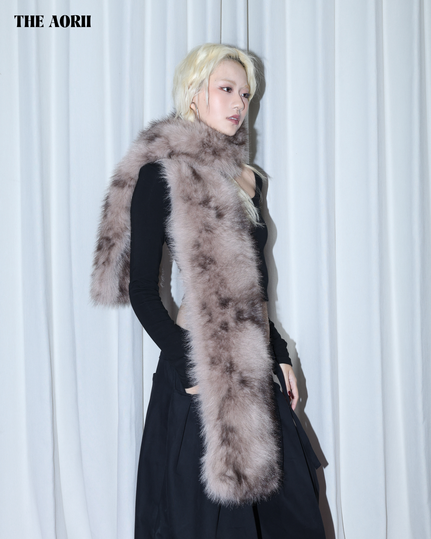 25286 -  仿皮草毛毛圍巾