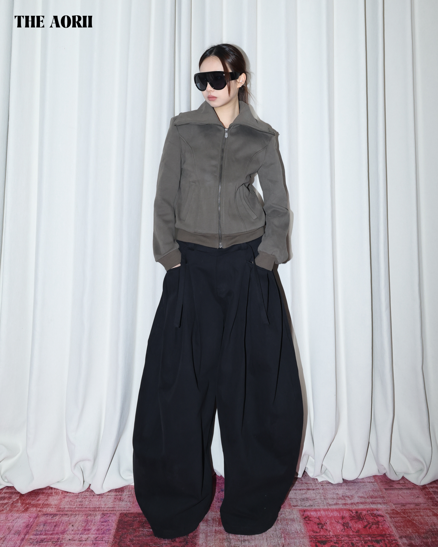 25284 - 立領修身正肩刷毛外套