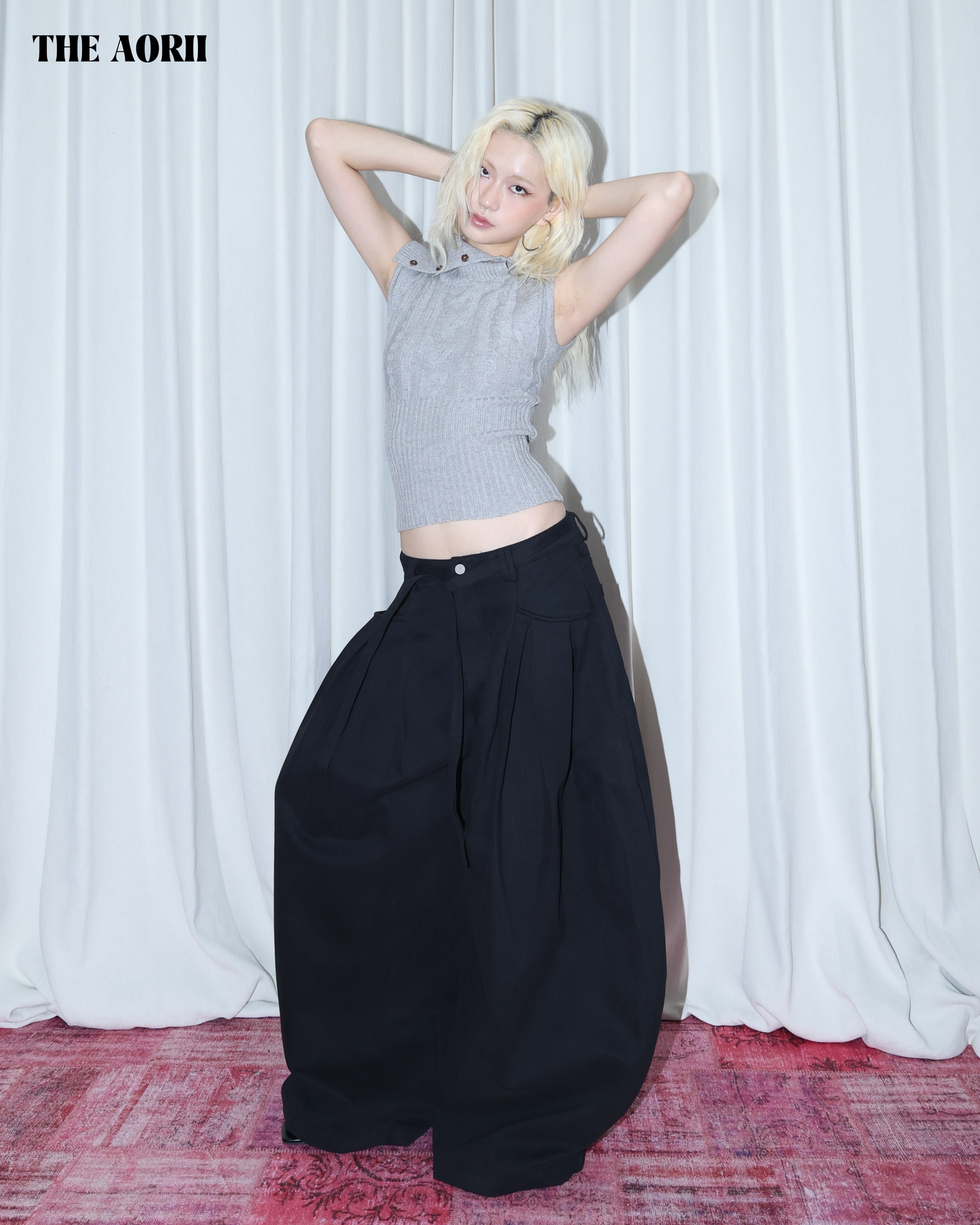 25281 - 反折鈕扣針織背心