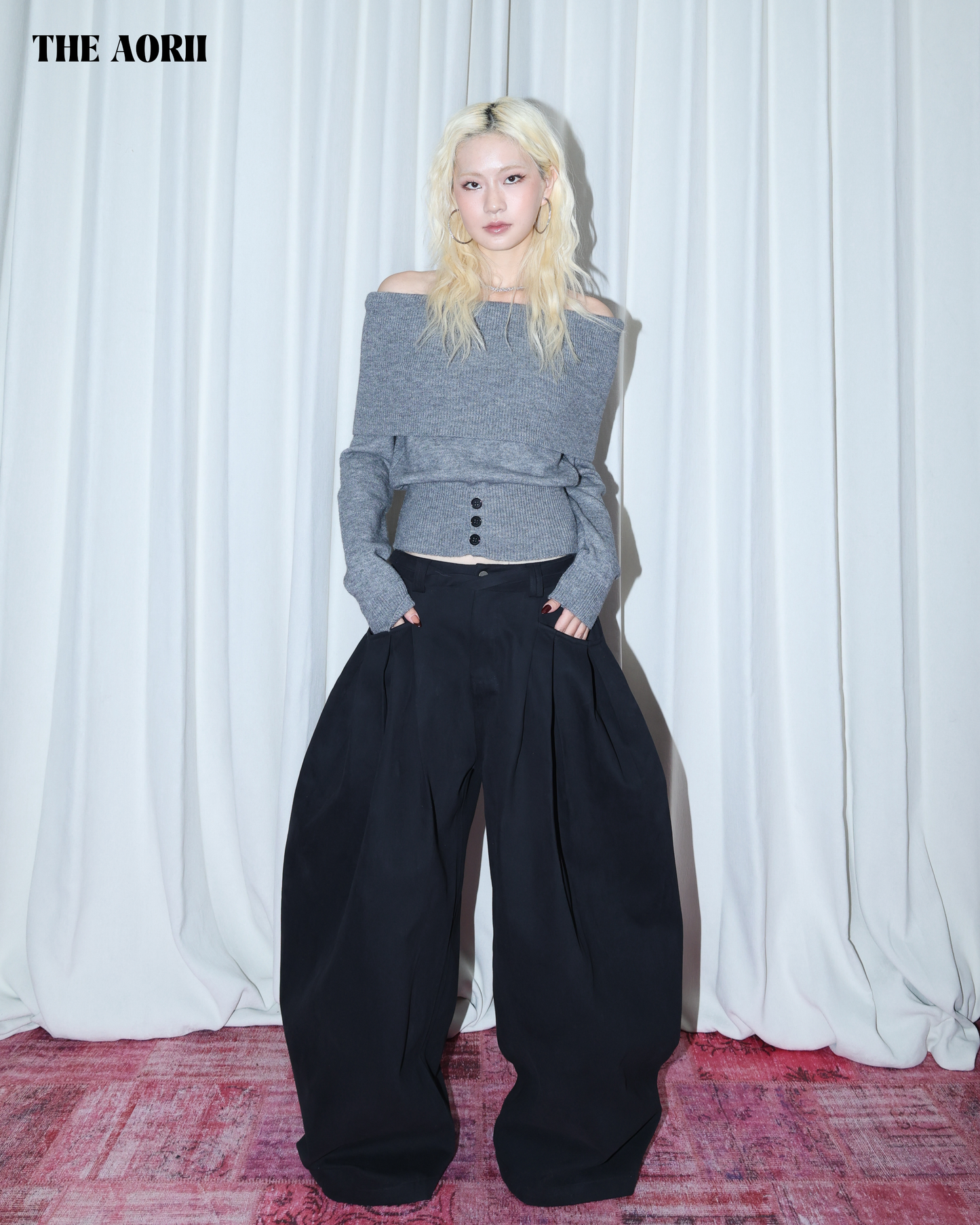 25278 - 廓形綁帶牛仔褲