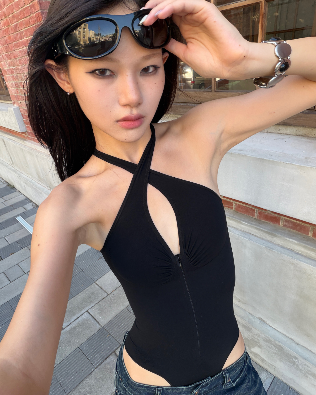 26120(2color) - 黑 美背連體塑身衣