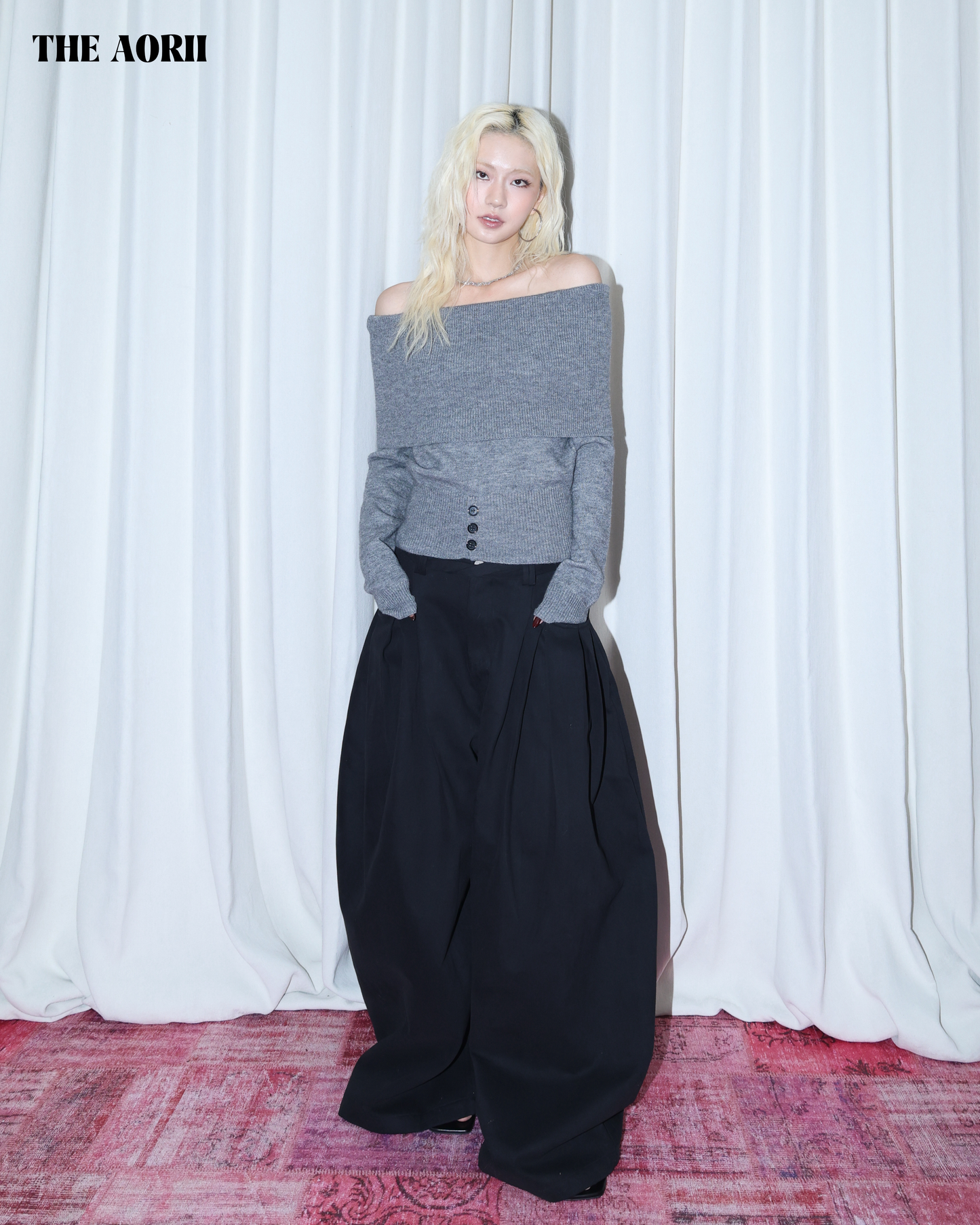 25278 - 廓形綁帶牛仔褲