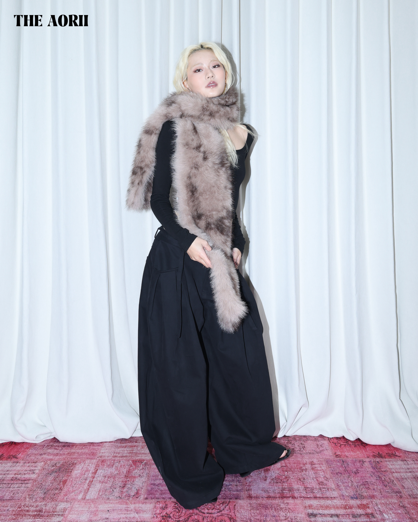 25286 -  仿皮草毛毛圍巾