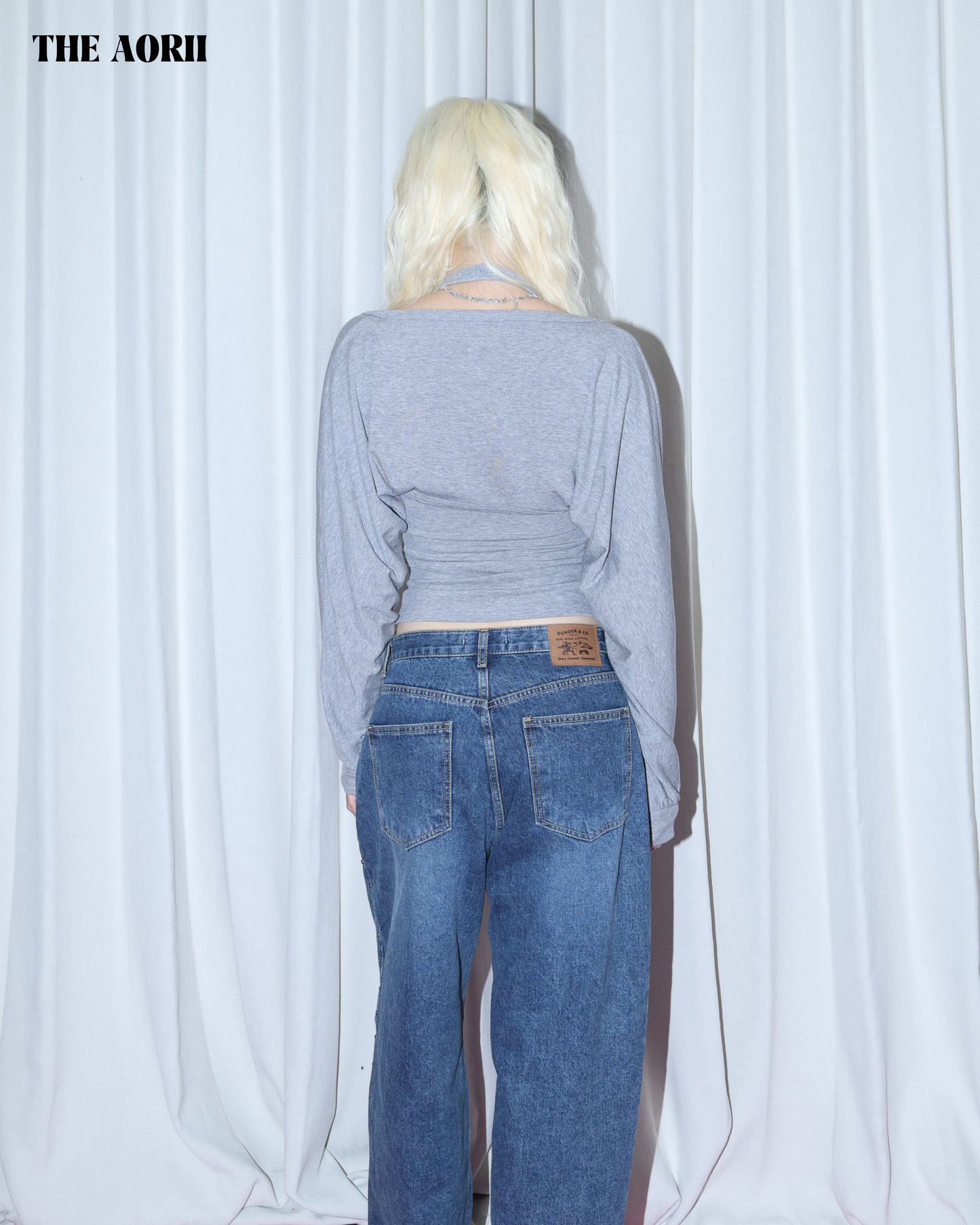 25287 -  繞脖背心＋罩衫 兩件套