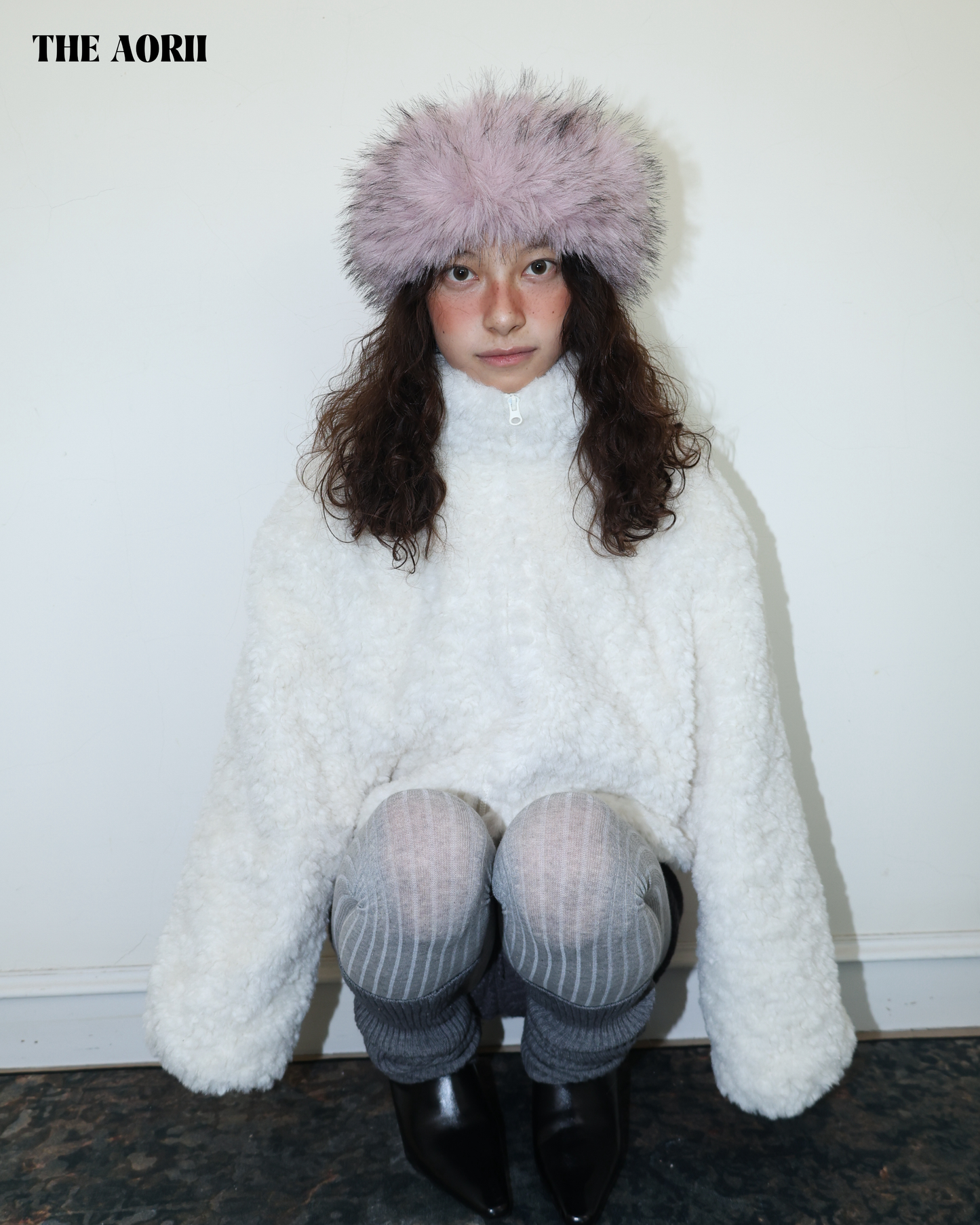 25272(5color) - 米 毛毛蒙古髮帶