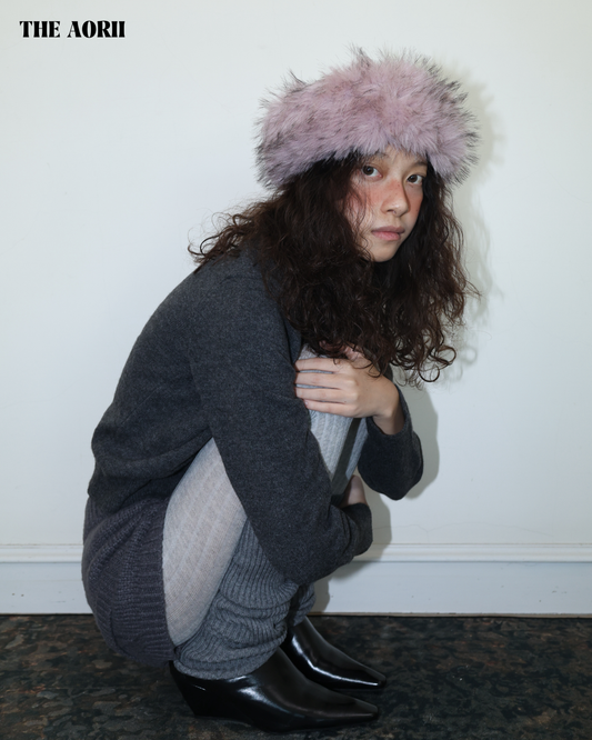 25272(5color) - 粉 毛毛蒙古髮帶