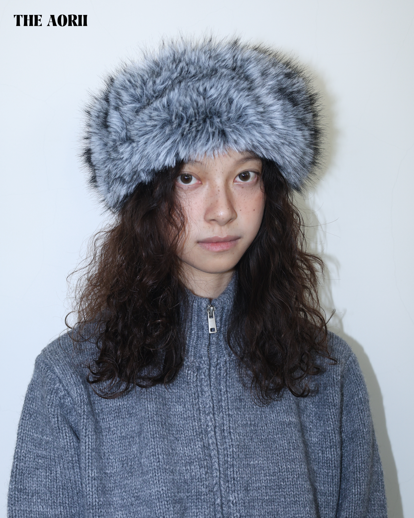 25272(5color) - 灰 毛毛蒙古髮帶