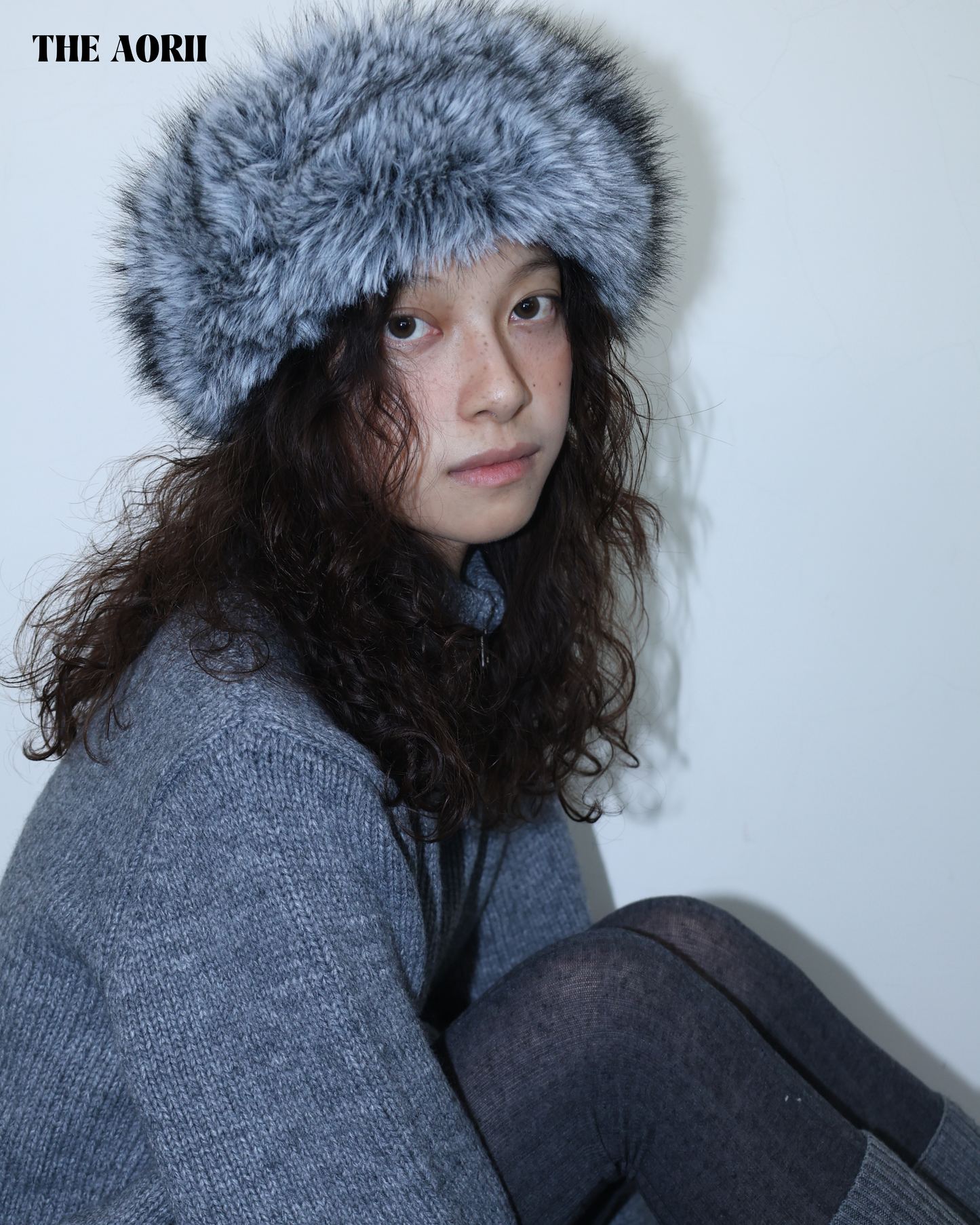 25272(5color) - 灰 毛毛蒙古髮帶