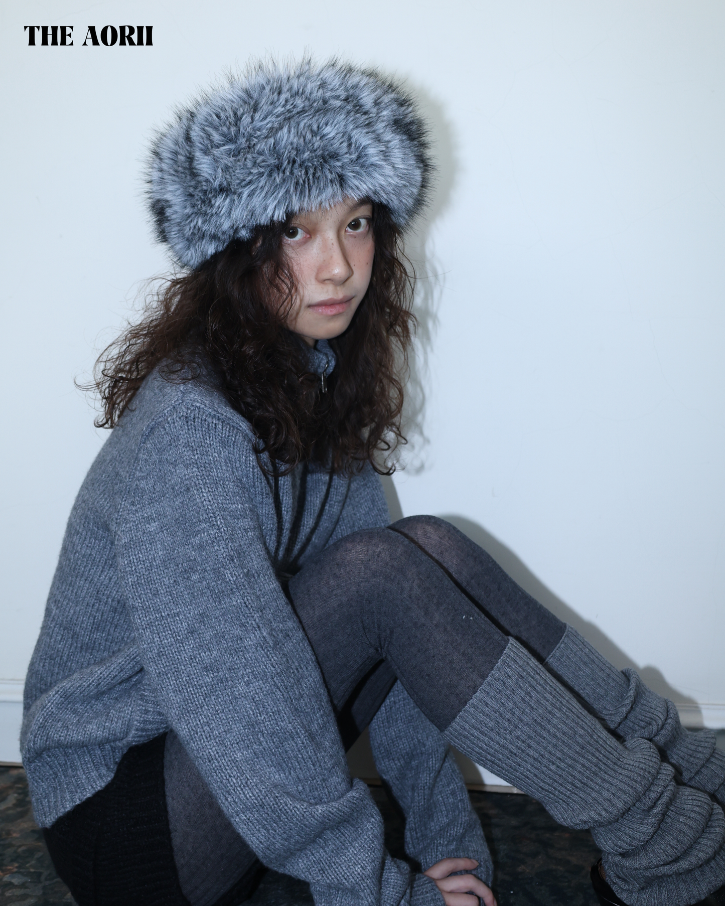 25272(5color) - 灰 毛毛蒙古髮帶