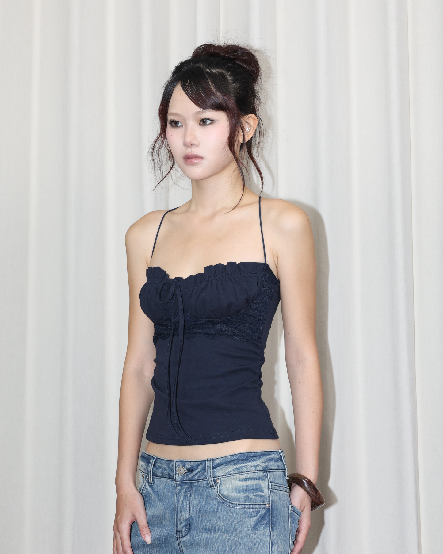 26060 - 蕾絲拼接背心＋排扣小外套