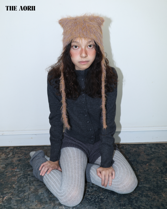 25276 - 8%羊毛小高領排扣針織上衣