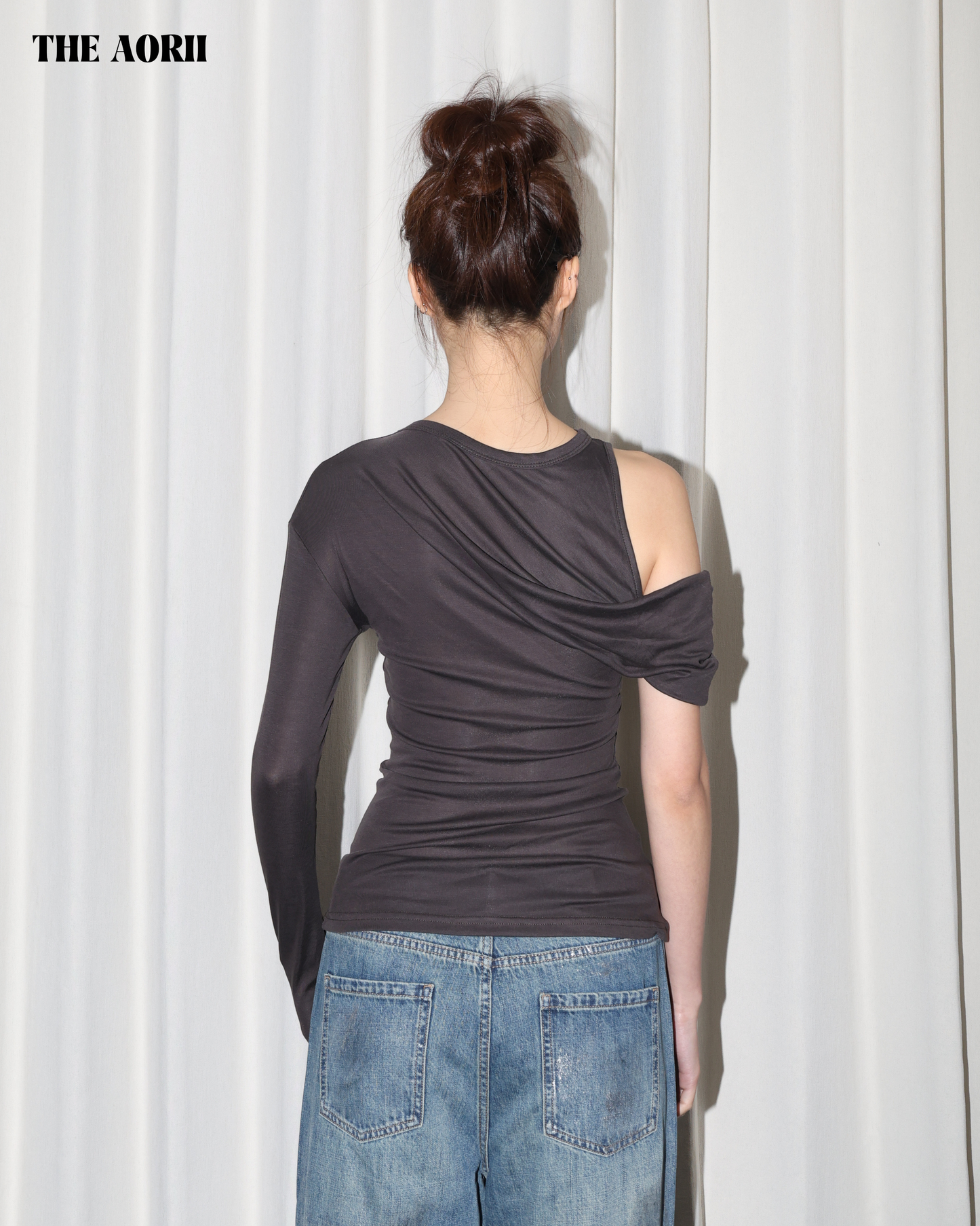 25271 - 不對稱修身長袖上衣