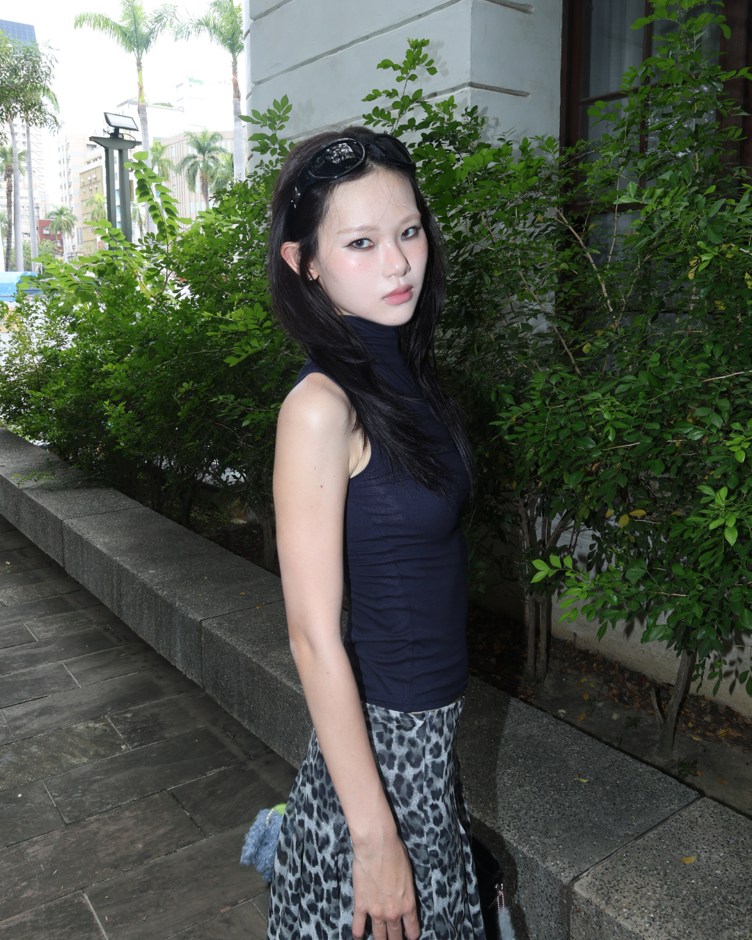 26124(5color) - 藏藍 小高領高彈背心