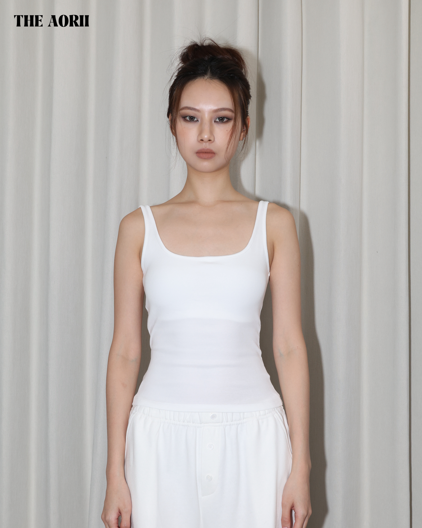 25238(3color) - 白 方領露背Bra Top