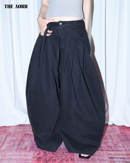 25278 - 廓形綁帶牛仔褲