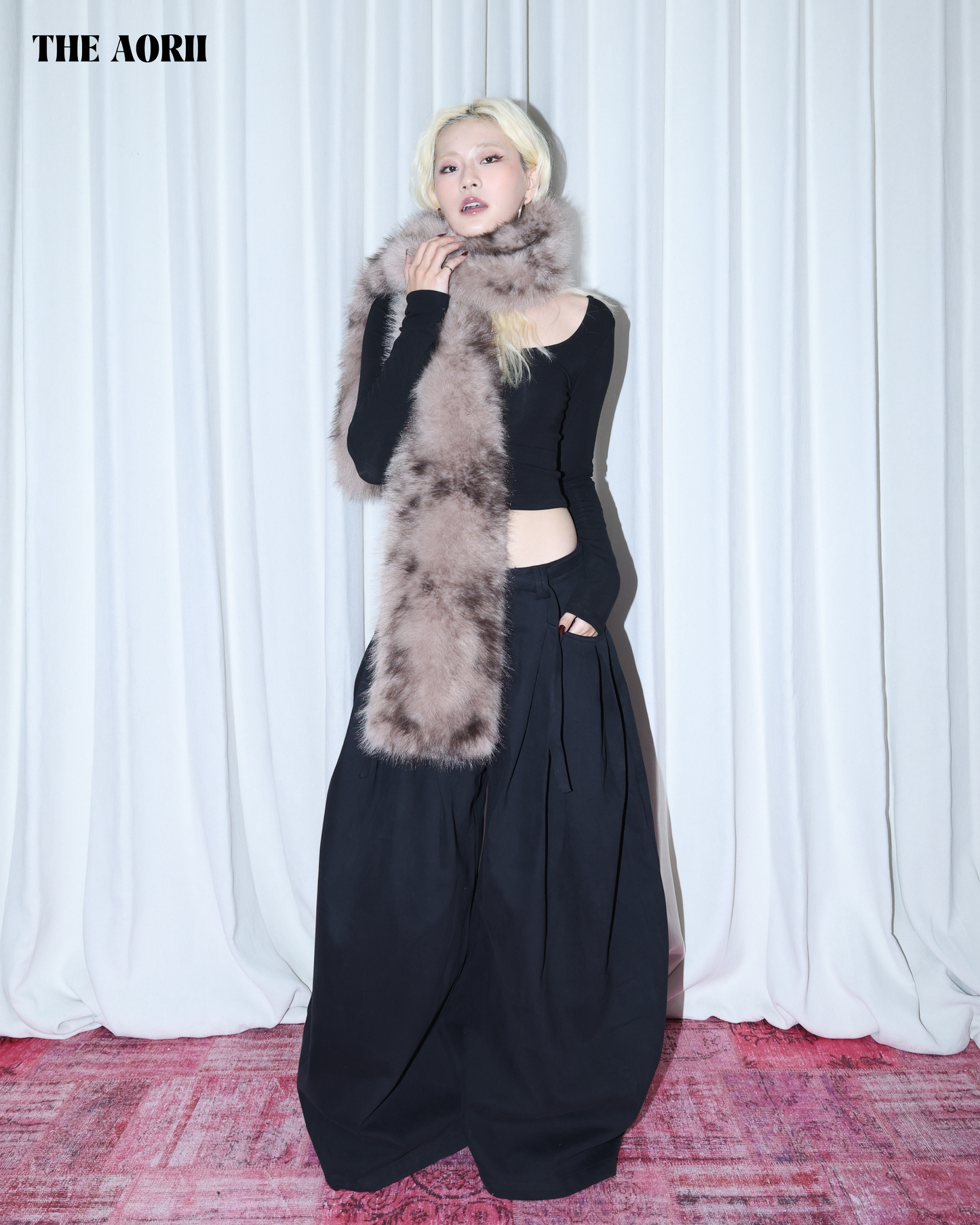 25286 -  仿皮草毛毛圍巾