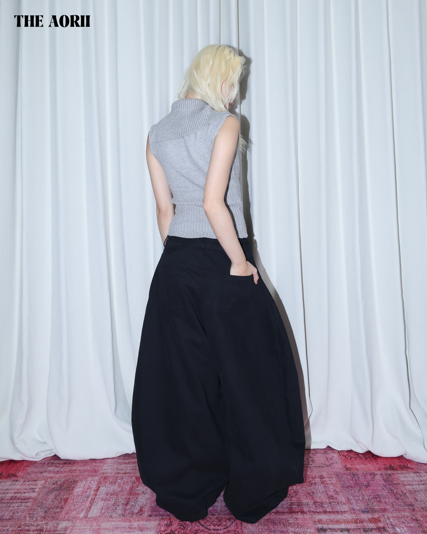 25278 - 廓形綁帶牛仔褲