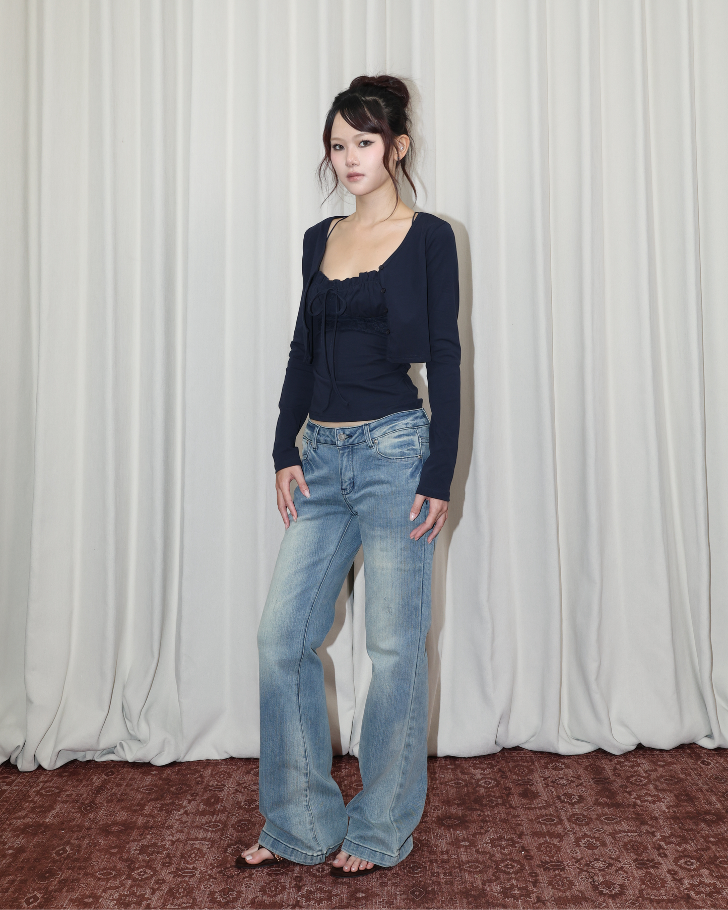 26060 - 蕾絲拼接背心＋排扣小外套