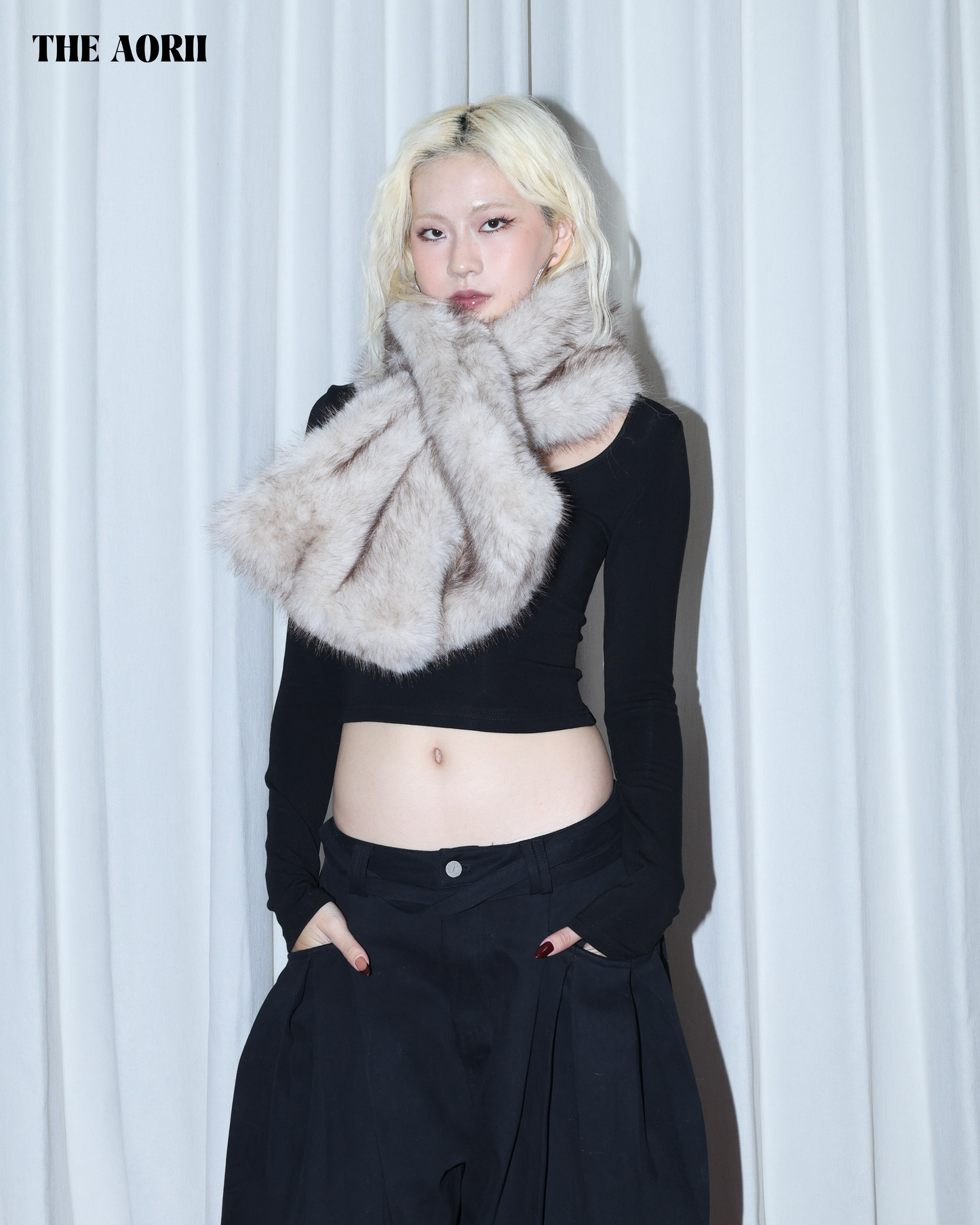 KR25002 - "正韓"環保皮草圍巾