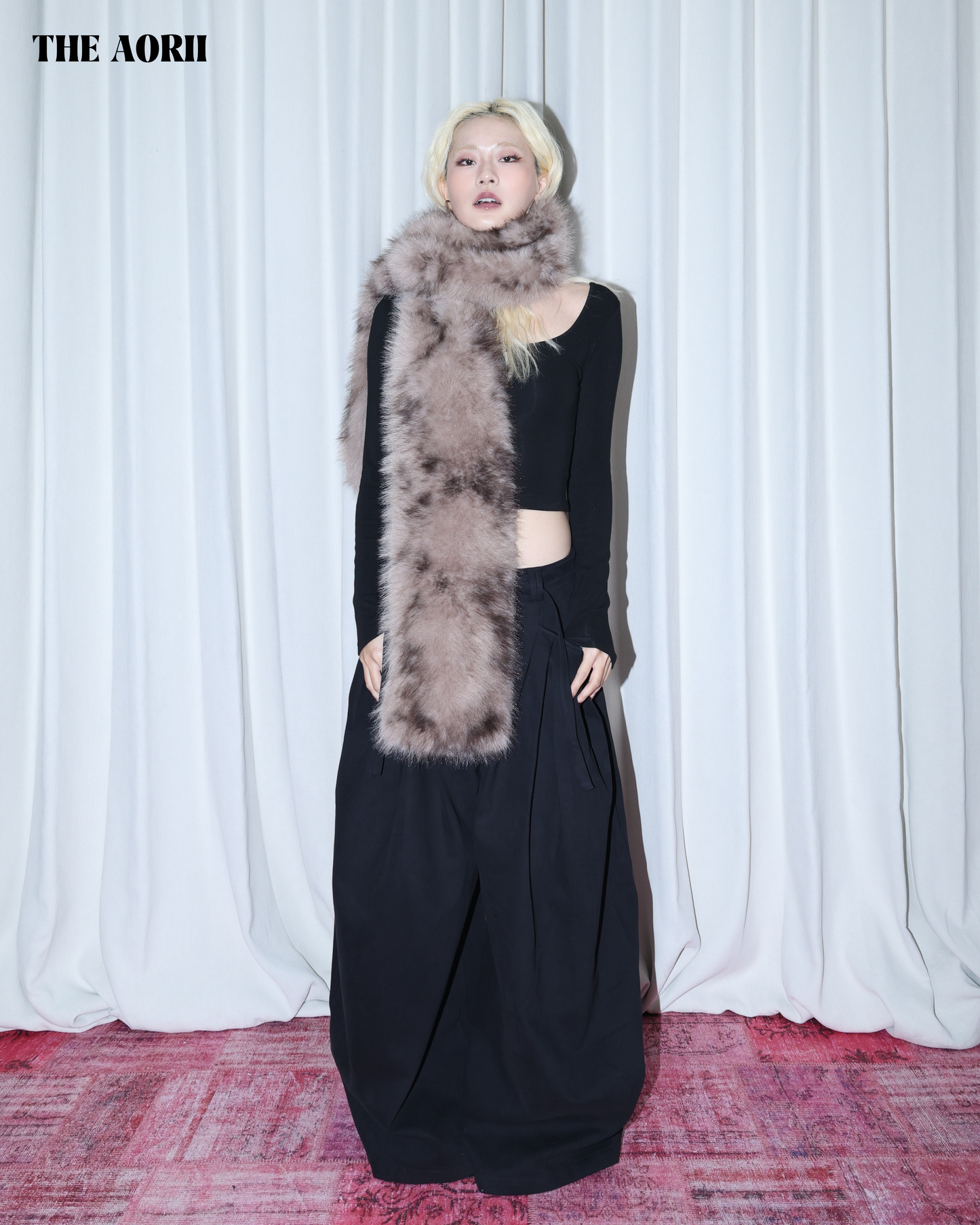 25286 -  仿皮草毛毛圍巾