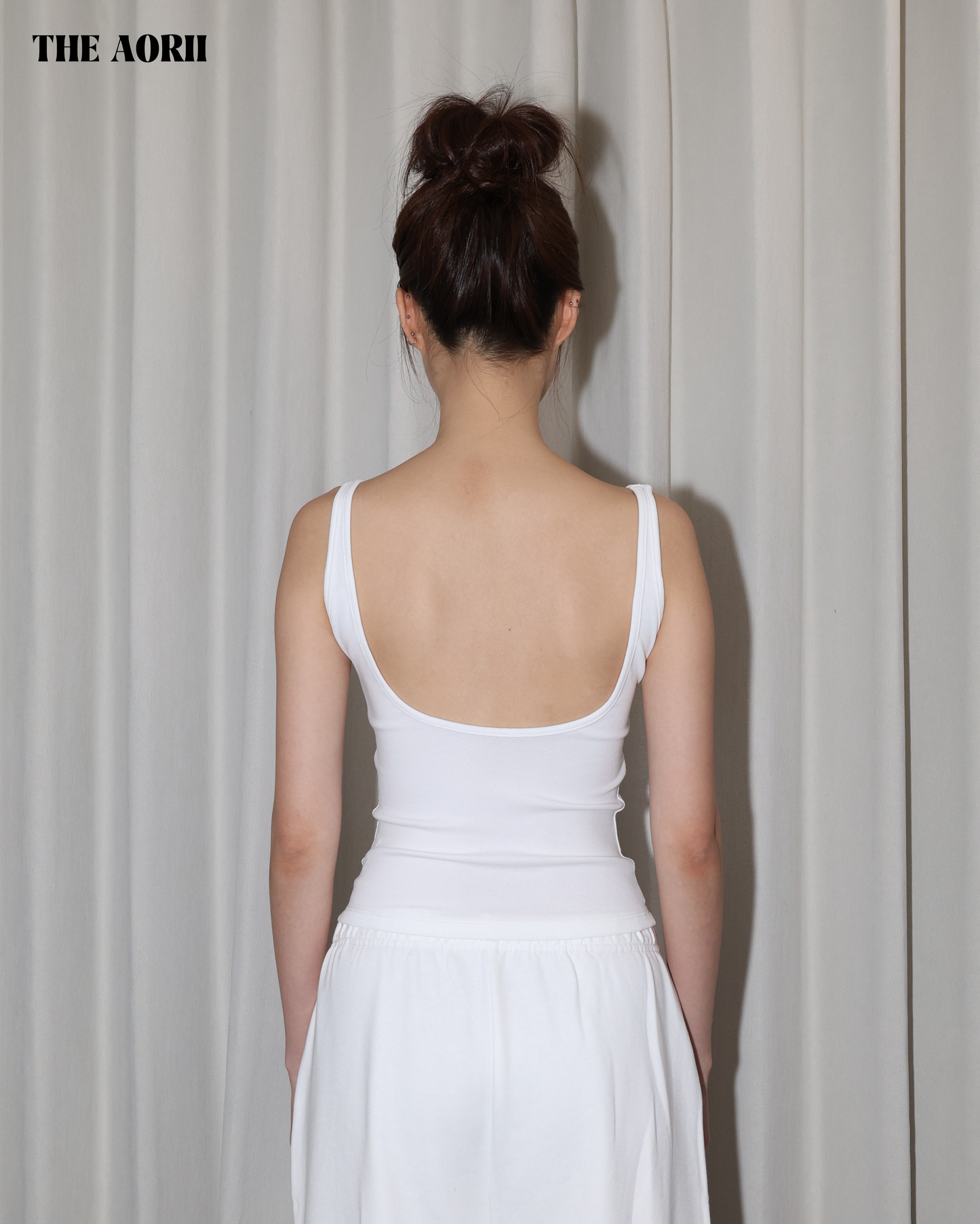 25238(3color) - 白 方領露背Bra Top