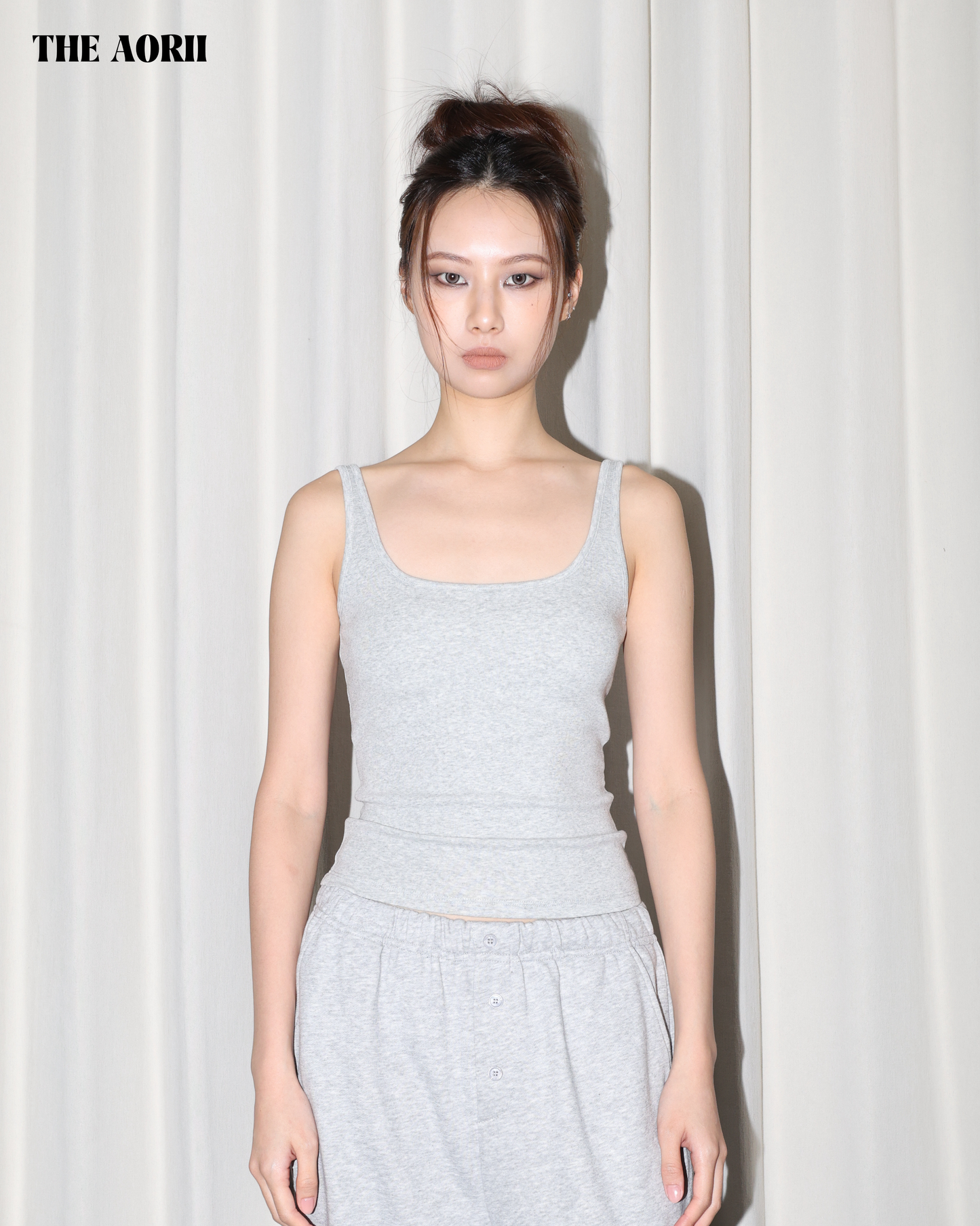 25238(3color) - 灰 方領露背Bra Top