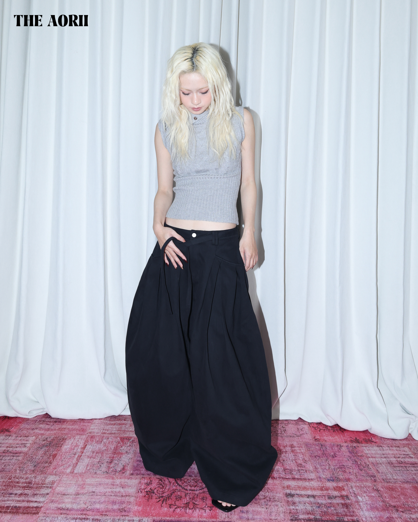 25281 - 反折鈕扣針織背心