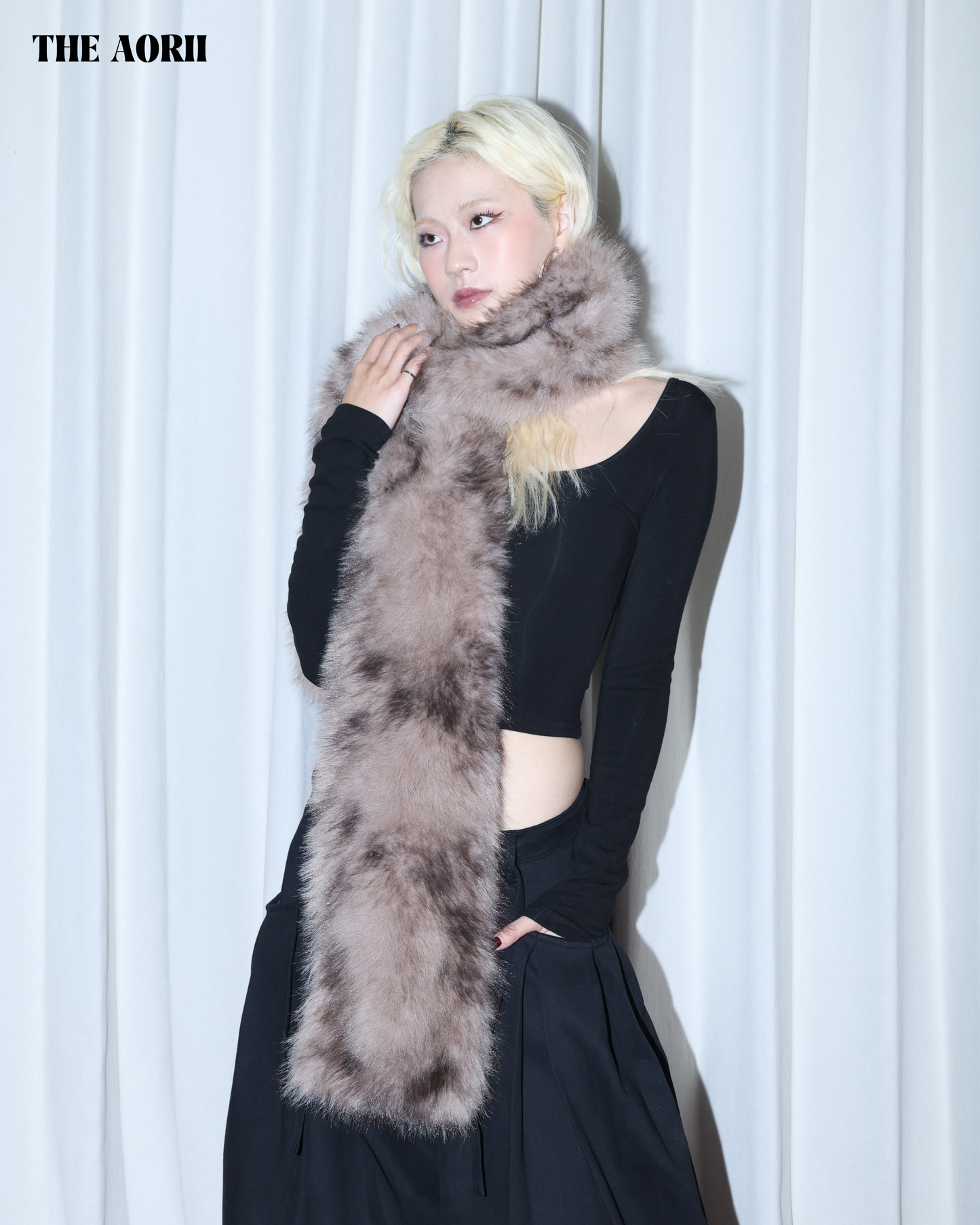 25286 -  仿皮草毛毛圍巾