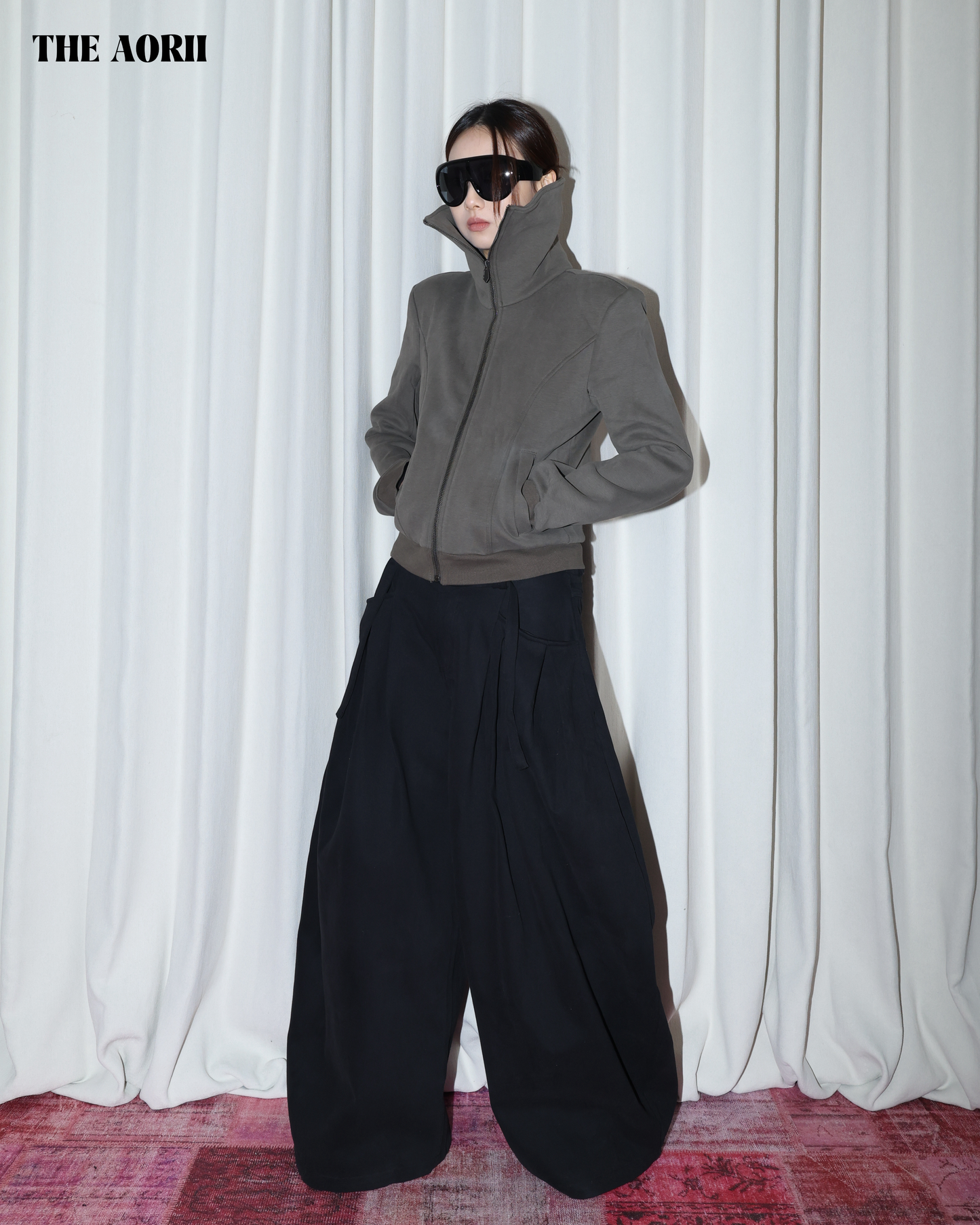 25284 - 立領修身正肩刷毛外套