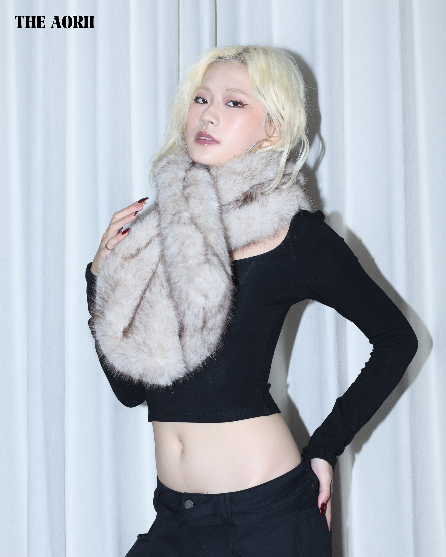 KR25002 - "正韓"環保皮草圍巾