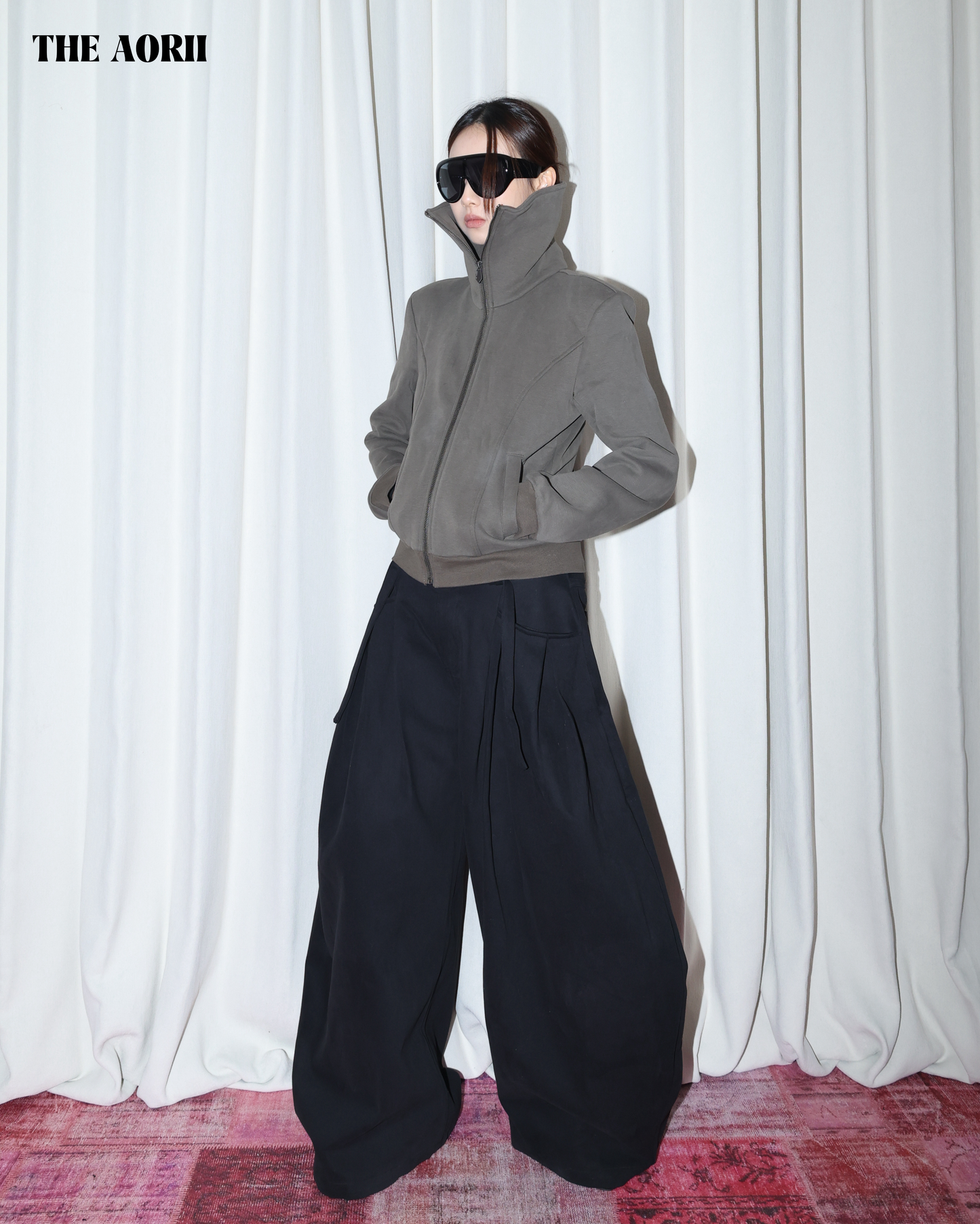 25284 - 立領修身正肩刷毛外套