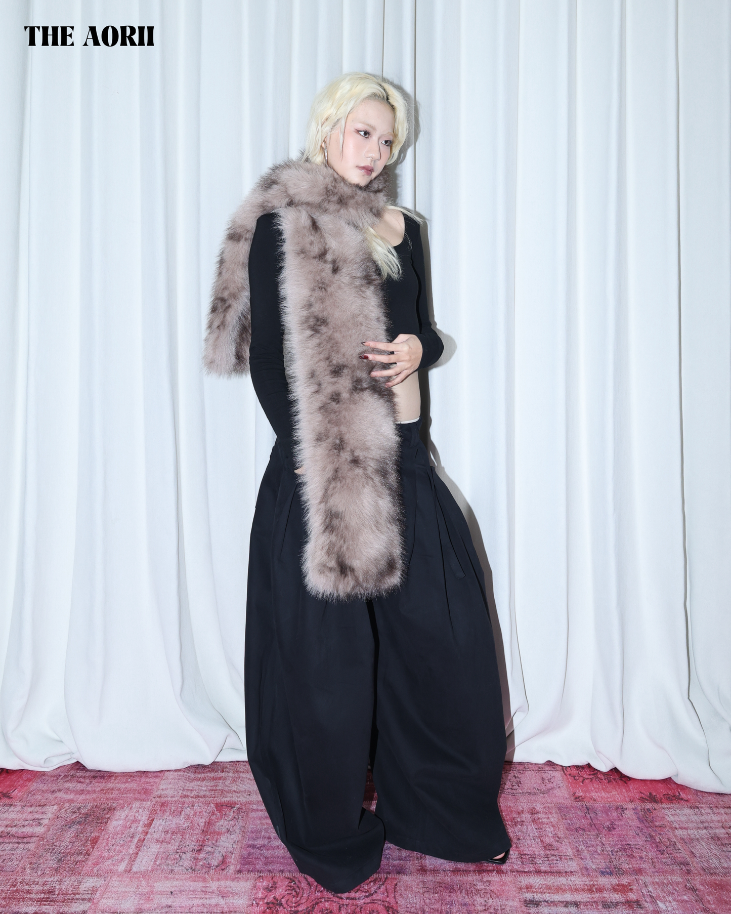 25286 -  仿皮草毛毛圍巾